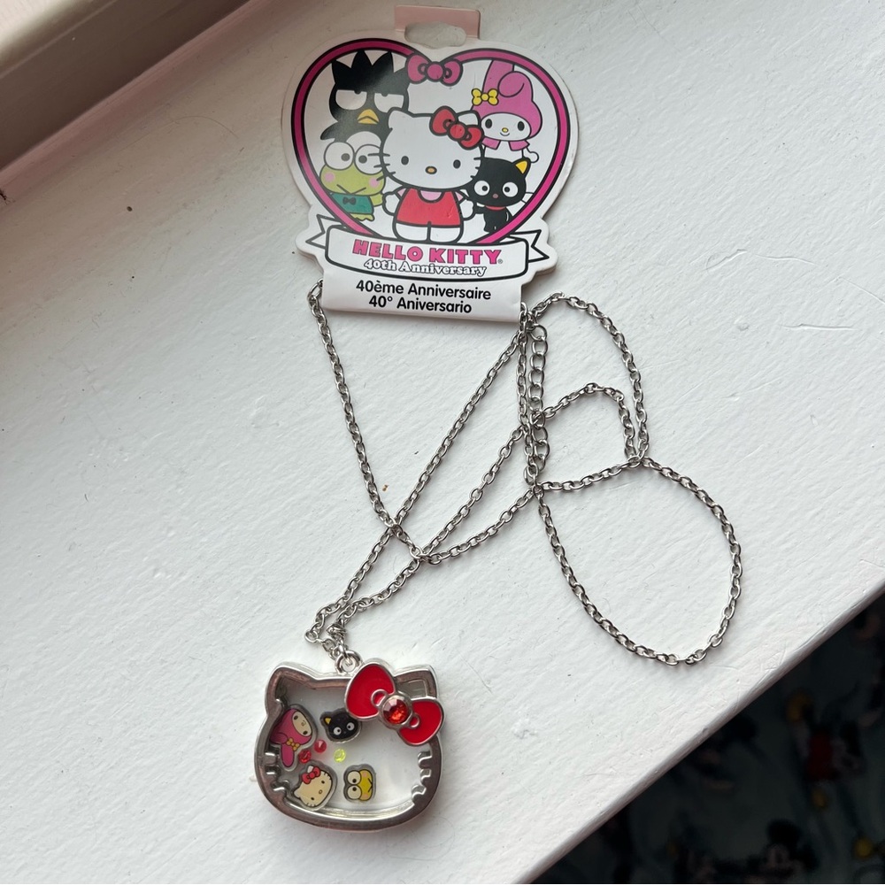 Hello Kitty Silver and Red Jewelry Necklace